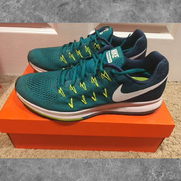 Nike Other - Nike Zoom Pegasus 33 Green Yellow  Size 12.5